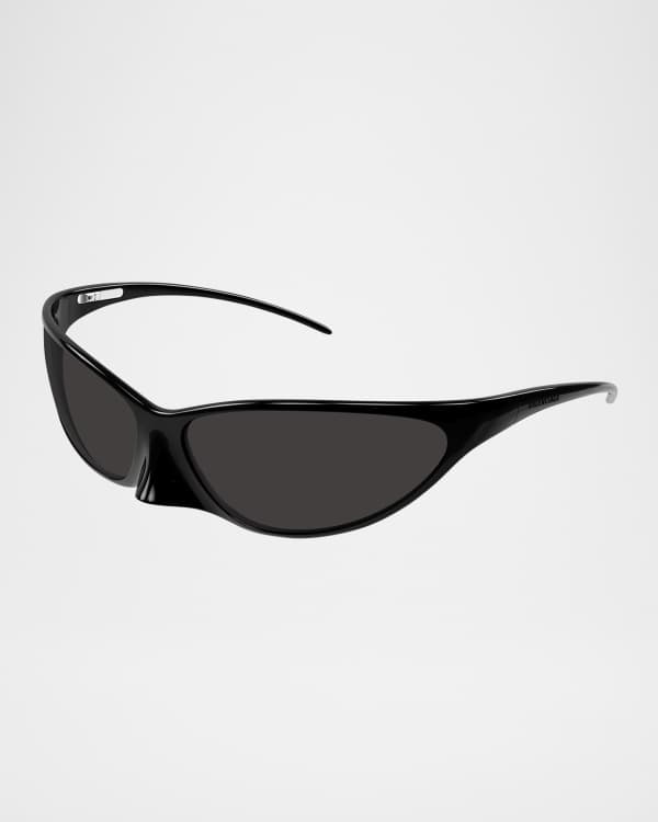Miu Miu Logo Acetate Rectangle Sunglasses | Neiman Marcus