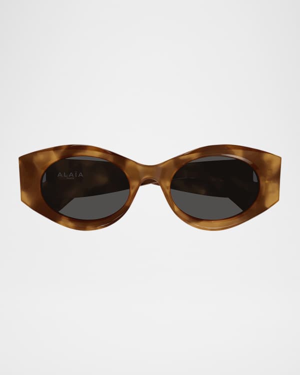 ALAIA サイズ36 ALAIA Beveled Acetate Rectangle Sunglasses | Neiman Marcus