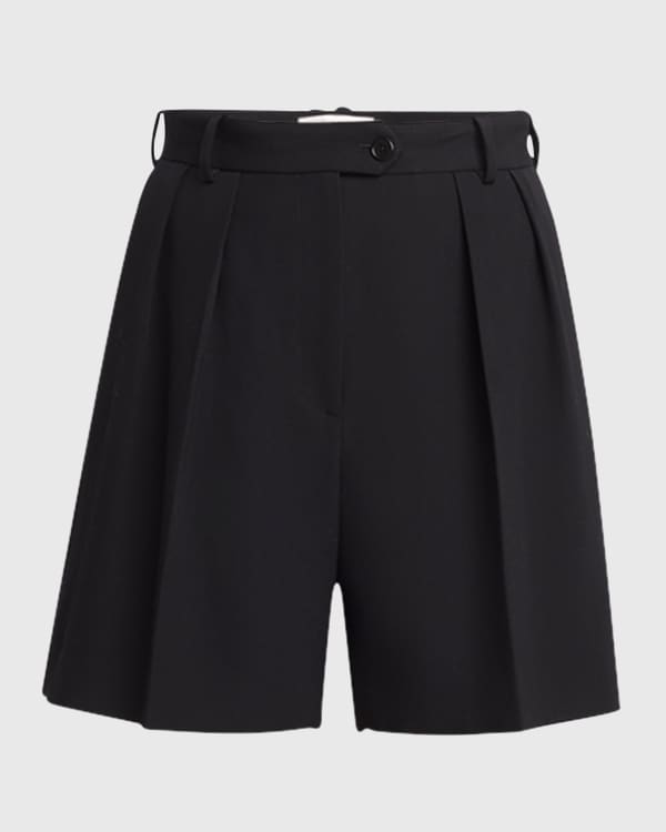 Valentino Garavani Metallic V Logo Jacquard Shorts | Neiman Valentino Garavani Metallic V Logo Jacquard Shorts | Neiman
