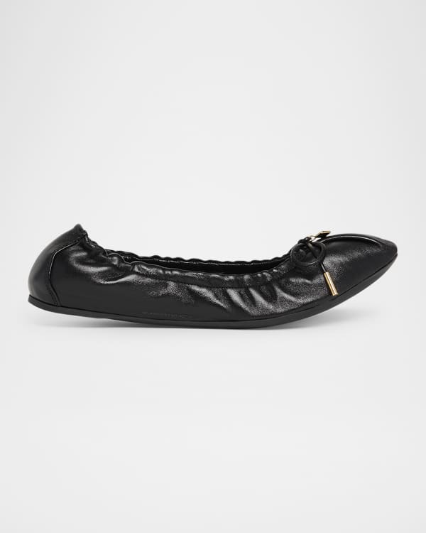 フラットシューズ Ferragamo BALLERINA ZEA Black Zea Mesh Ballerina Flats by Ferragamo on Sale