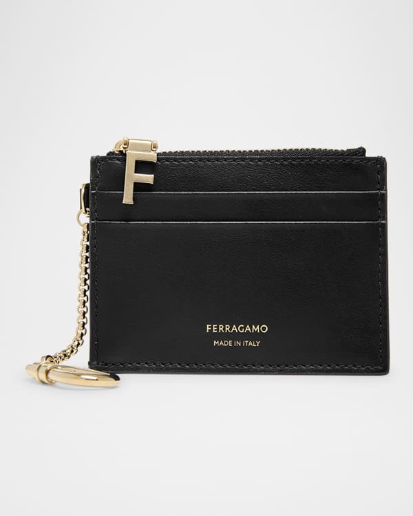 ★FERRAGAMO★ Bara Coin Card Holder Black 22D515725300 22D51 Ferragamo Bara Coin Card Holder Black | eBay