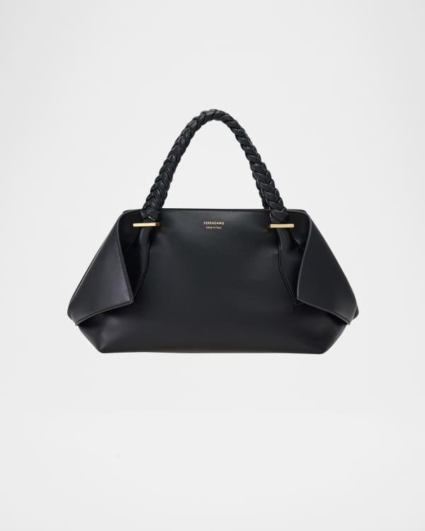 Jil Sander Cannolo Mini Leather Top-Handle Bag | Neiman Marcus 