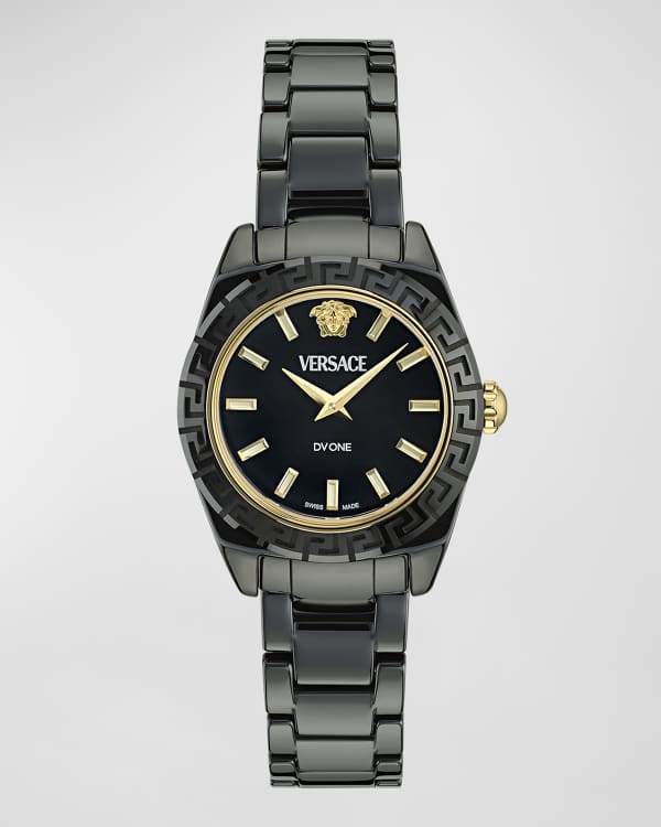 Versace 38mm Medusa Infinite Bracelet Watch, Black | Neiman