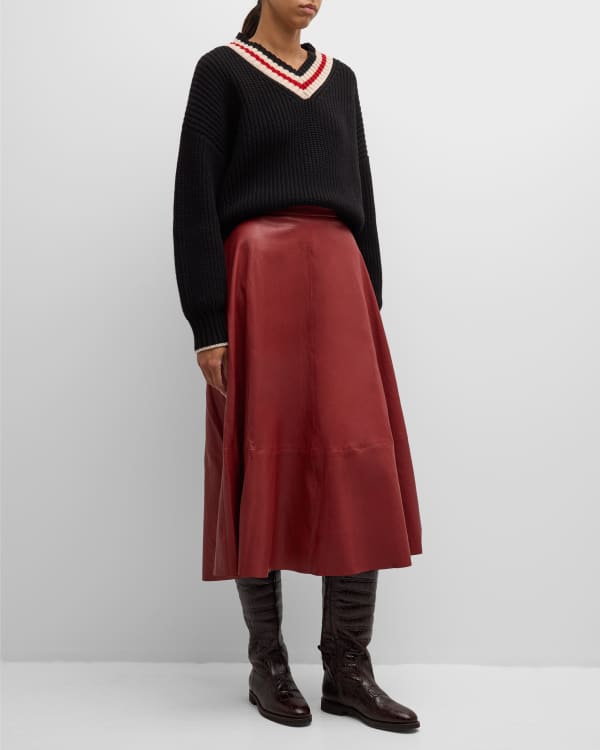 Leather skirt neiman marcus cheap