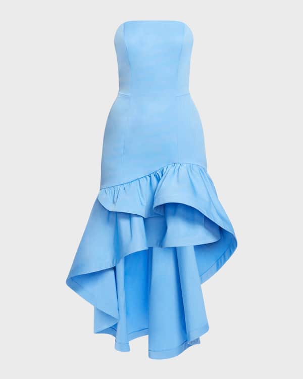 zac posen strapless floral embroidered midi dress Bloom Embroidered Dress – La Garçonne main image 1