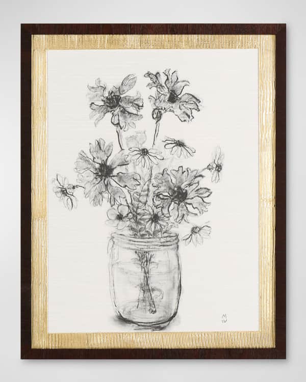 【希少.匿名.翌日発送】Jhon-Richard 絵画 USA 植物 花 額装品 Summer Flowers 【8号】 ジョン・ウィリアム・ゴッドワード