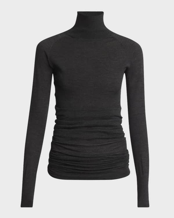 Marni Mock-Neck Long-Sleeve Cotton Top | Neiman Marcus