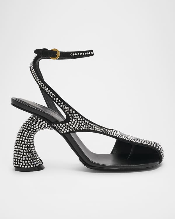 特価商品  Dries Van Neiman | Sandals Heeled Ankle-Strap Ruffle Noten 靴