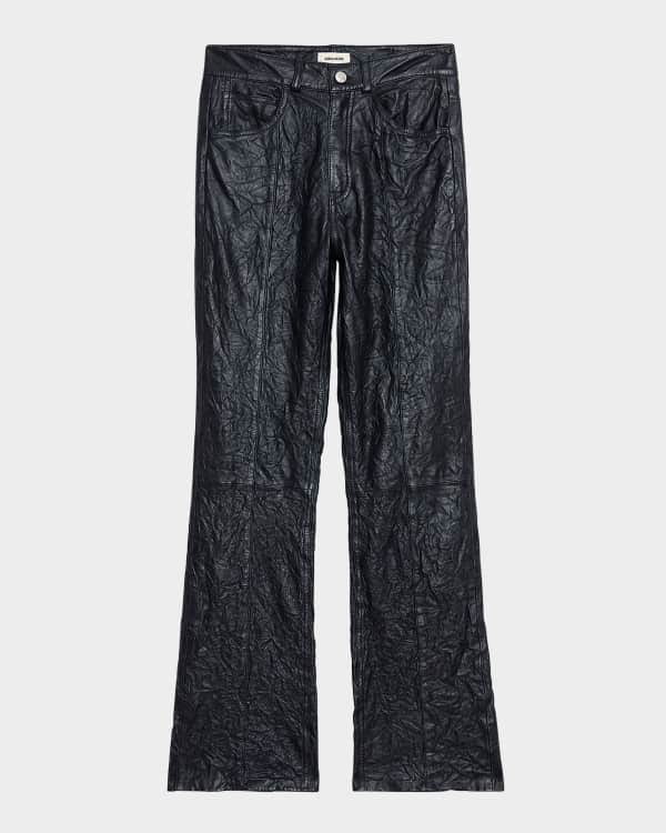 美品 定価12万 LITTLEBIG Leather Pants 21aw LITTLEBIG（リトルビッグ）の21aw Tucked Leather Pantsの通販