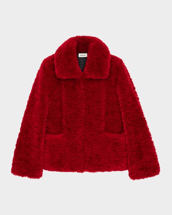 Dawn Levy Jenna Statement Shearling Coat Neiman Marcus