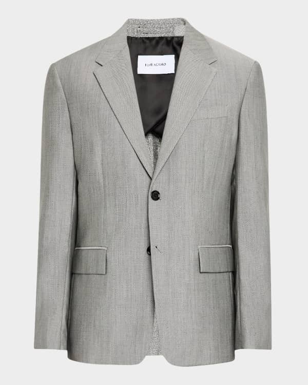 Amiri Men's Shimmer Stripe Double-Breasted Blazer | Neiman