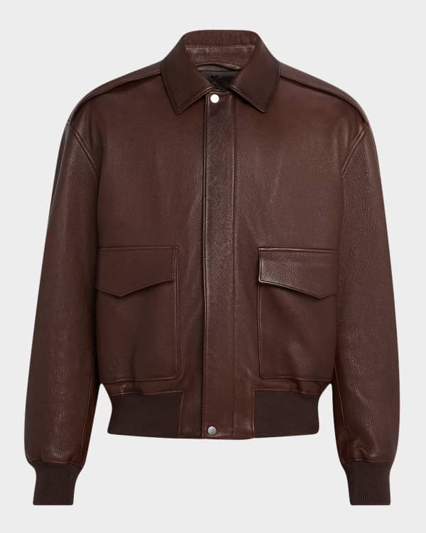 EMPORIO ARMANI マリン パターン レザー ジャケット
