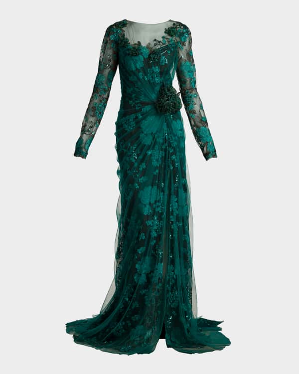 激安通販サイト Gown Metallic One-Shoulder Ruched Shoji Tadashi | Marcus Neiman ワンピース