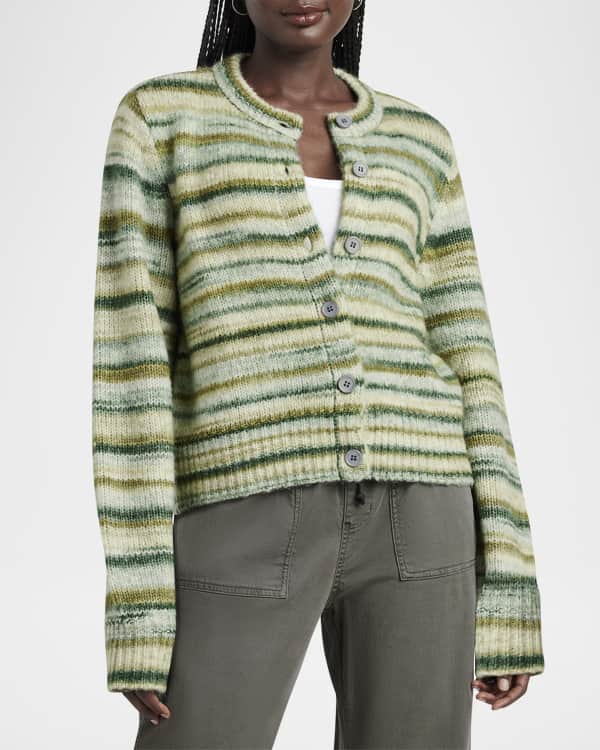 Splendid Short Leopard Jacquard Cardigan Neiman Marcus
