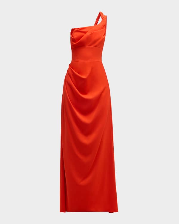 【12月スーパーSALE 15%OFF】 One-Shoulder Pleated Zyra Halo Black Bow Marcus Neiman | Gown アクセサリー
