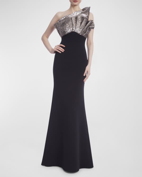 Badgley mischka beaded cap sleeve gown outlet