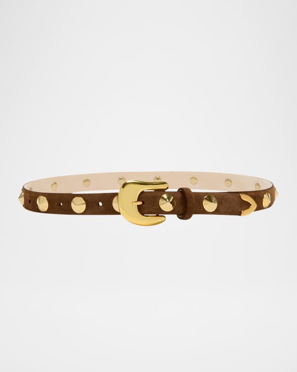 Dehanche Hollyhock Mix Metal Leather Belt | Neiman Marcus