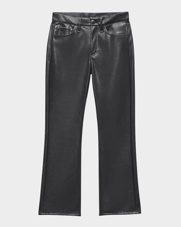 Faux Leather Crop Flare