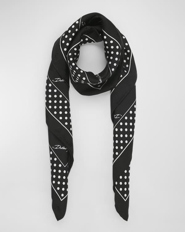 【送料&関税込】Saint Laurent Silk Scarves Saint Laurent YSL Silk Square Scarf | Neiman Marcus
