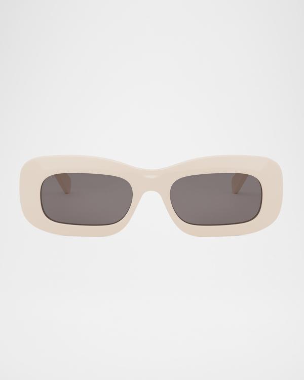 Celine Polarized Rectangular Acetate Sunglasses | Neiman Marcus display picture 1