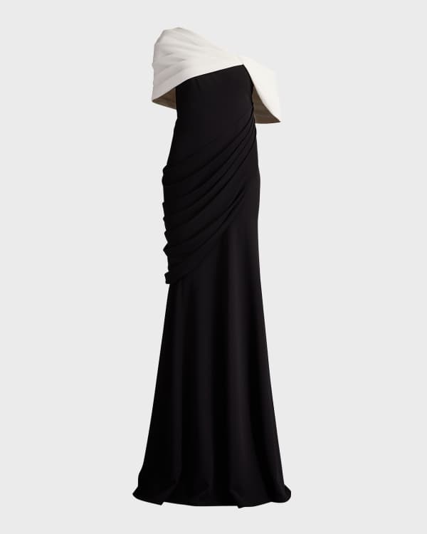 Korra One-Shoulder Contrast Gown | Tadashi Shoji