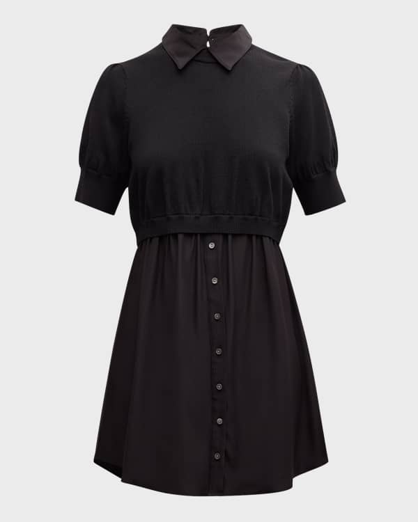 High Low Knit Combo Dress
