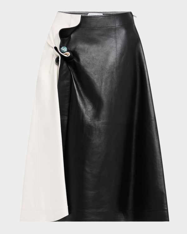 Jil Sander High-Waist Zip-Pockets Biker Skirt | Neiman Marcus