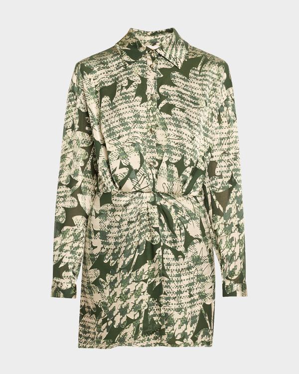 Aleks Peasant Mini Dress Guava- Ramy Brook main image 1