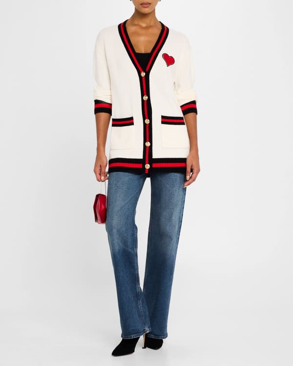 Alice Olivia Kitty Cheetah Puff Sleeve Cardigan Neiman Marcus