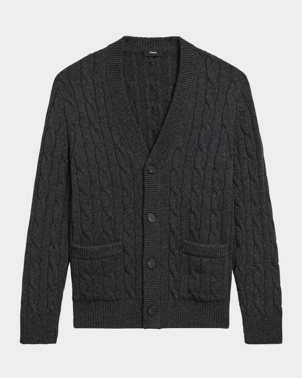 Giorgio Armani Men s Ribbed Cashmere Silk Cardigan Sweater Neiman Marcus