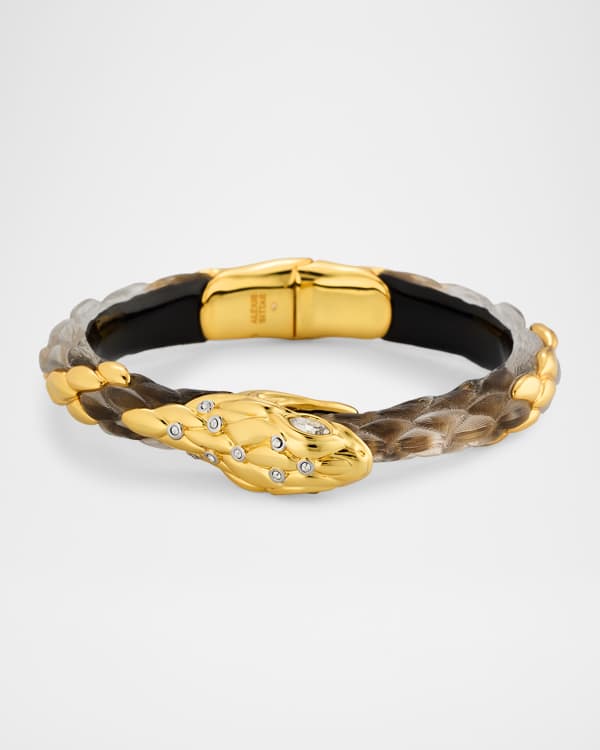 Alexis Bittar Bonbon Crystal Lucite Hinge Bracelet, Sage | Neiman Marcus
