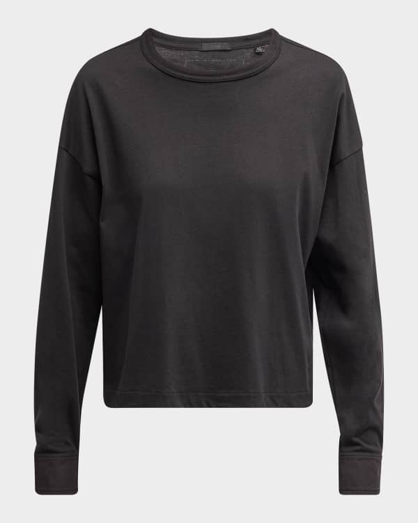 FRAME Shirred Cotton Sweatshirt Neiman Marcus