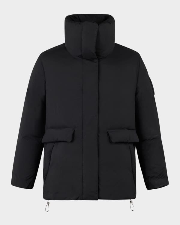 Herno Amelia Water-Resistant Ultralight Nylon A-Line Puffer