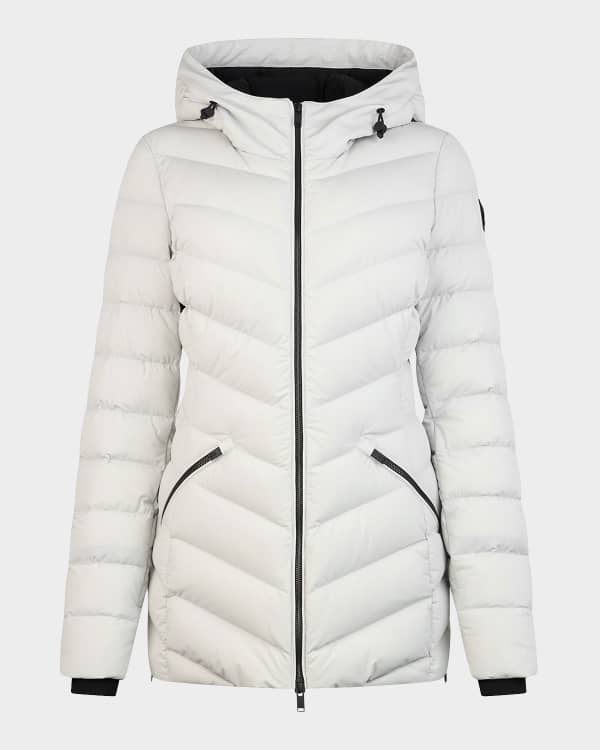UGG Celeste Wool Blend Puffer Coat w Toscana Fur Trim Neiman Marcus