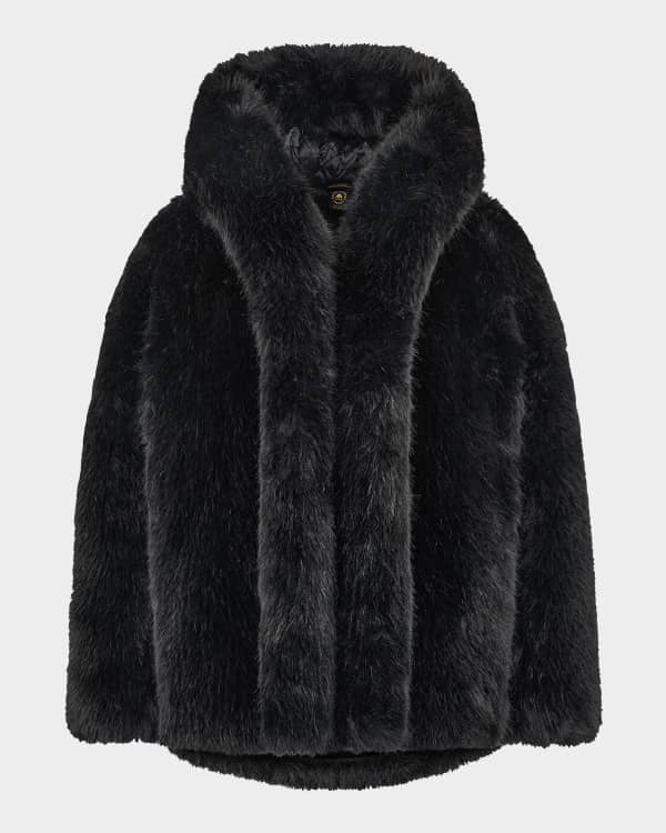 Johnny Was Angella Crystal-Embellished Faux Fur Jacket