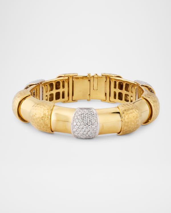 NM Estate 18K Yellow Gold Cartier Honeycomb Bracelet Neiman Marcus