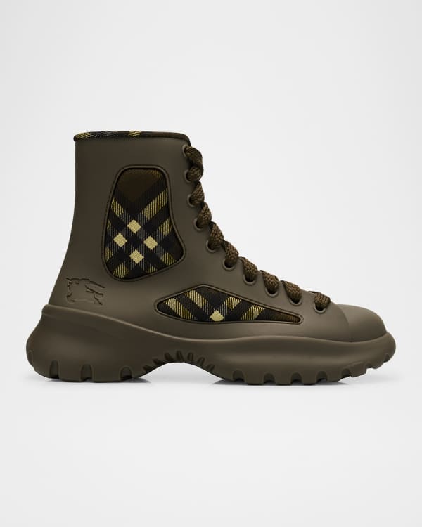 Burberry Men s Boulder Rubber Lace Up Boots Neiman Marcus