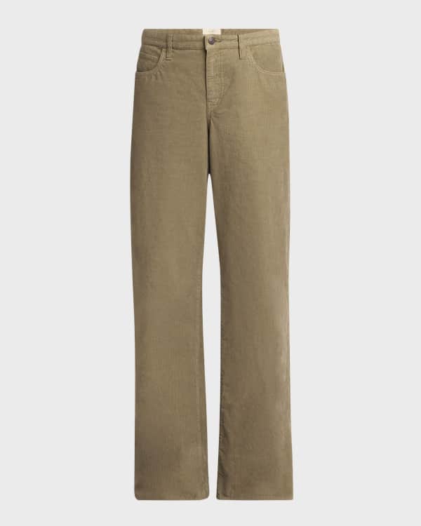 ALAIA Wide-Leg Cargo Trousers with Knit Band | Neiman Marcus