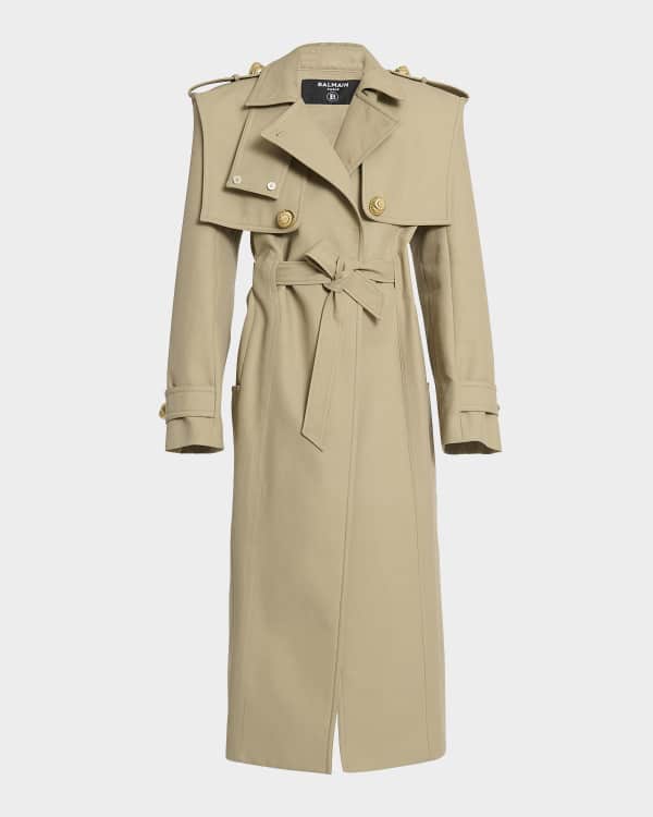 Rosetta Getty Pleated Long Trench Coat Neiman Marcus