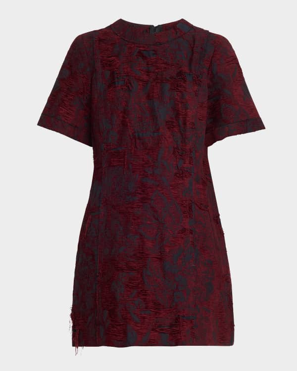 Jason Wu Collection Metallic Marine Jacquard Mini Dress Neiman Marcus