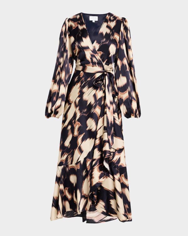 Roseland ruffle wrap dress sales