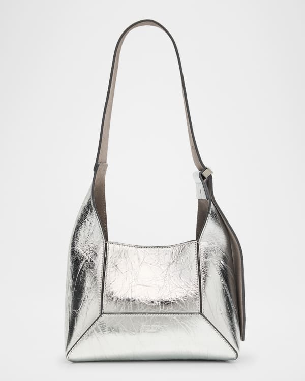 Brunello Cucinelli Zip Calf Leather Hobo Bag | Neiman Marcus
