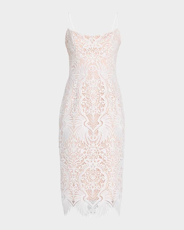 ZHIVAGO The Vendetta Floral Mesh Midi Dress | Neiman Marcus