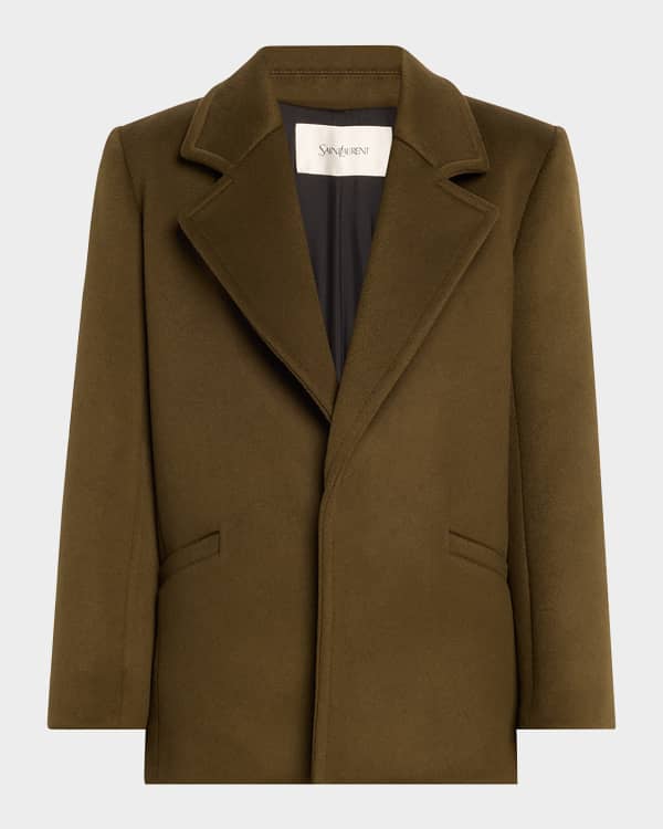 Max Mara Gitano 3/4-Sleeve Oversized Wool Coat | Neiman Marcus