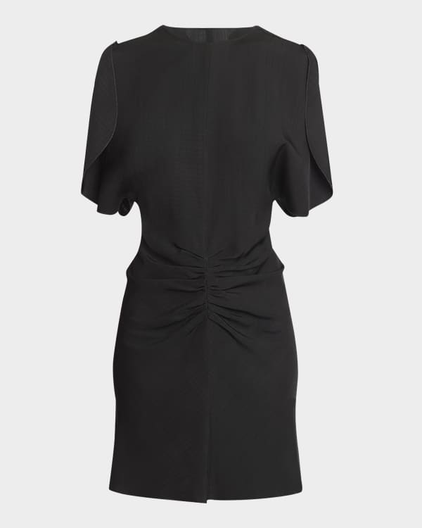Proenza Schouler Goldie Dolman-Sleeve Crepe Mini Dress