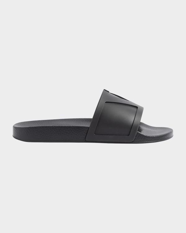 Valentino Garavani Vlogo Signature Summer Black Studded Logo Slide Sandals (8) Valentino Garavani VLogo Signature 20MM Slide Sandals | Saks  main image 3