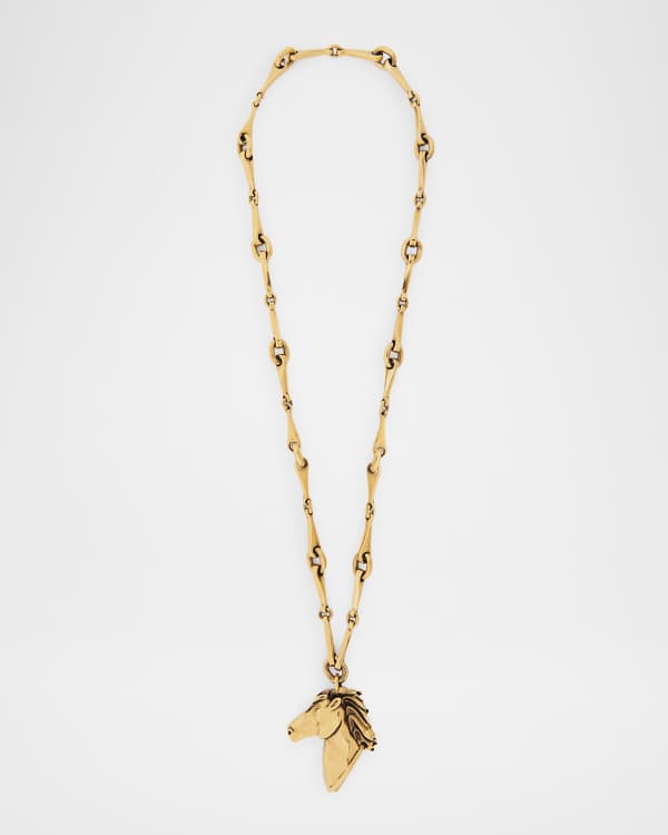 ネックレス・ペンダント CHLOE CHARM NECKLACE IN VINTAGE GOLD BRASS Chloé The Chloé Charms Necklace | Chloé US