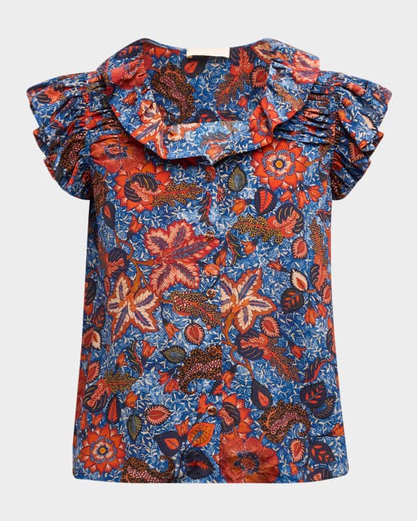 Trina Turk Verdi 3D Floral Top