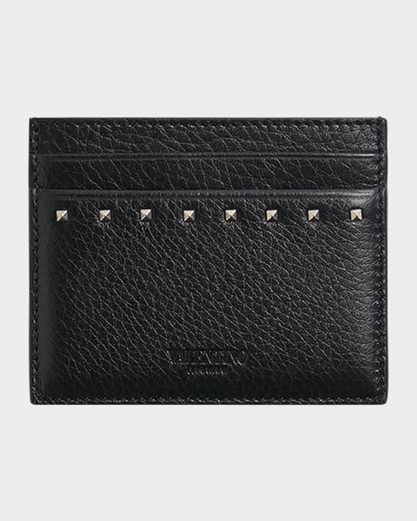 Valentino Garavani Men s VLTN Leather Card Holder Neiman Marcus