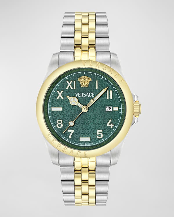 Versace Men's Medusa Infinite Leather Strap Watch, 47mm